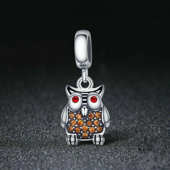 Aprilsplace Jewelry - Owl Silver CZ European Charm Beads